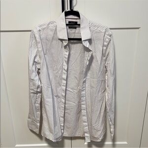 RW&CO. White and Red Patterned Slim Fit Shirt